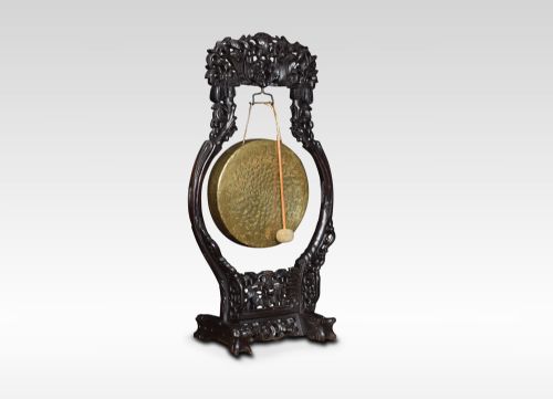 Large Chinese Carved Dinner Gong