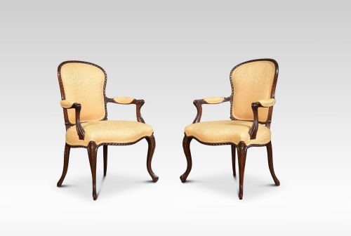 A Pair of George III Style Mahogany Armchairs