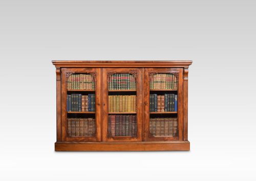 Victorian Figured Mahogany Dwarf Bookcase