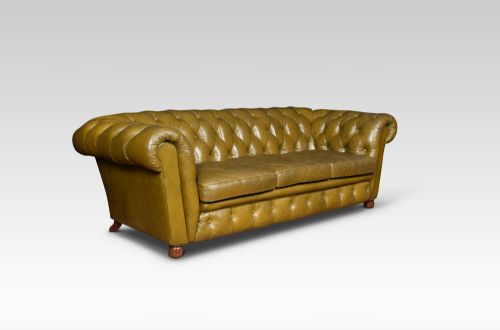 Olive Leather Chesterfield