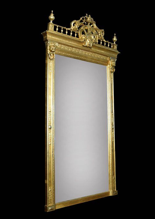 Empire Style Giltwood and Composition Pier Mirror
