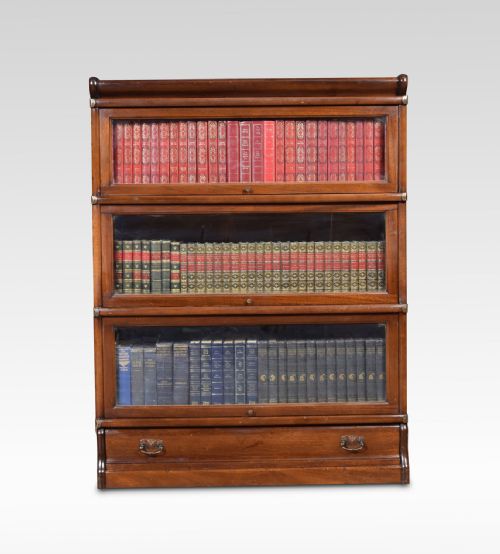 Mahogany Globe Wernicke Three Section Bookcase
