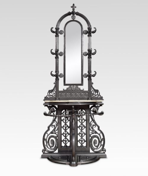 Coalbrookdale Style Cast Iron Hall Stand