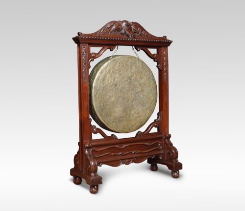Early 20th Century Mahogany Framed Dinner Gong