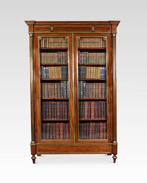 French Brass Mounted Mahogany Bookcase