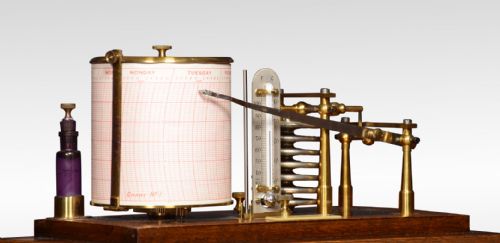 fig 1. Oak Cased Barograph by A J Lizars