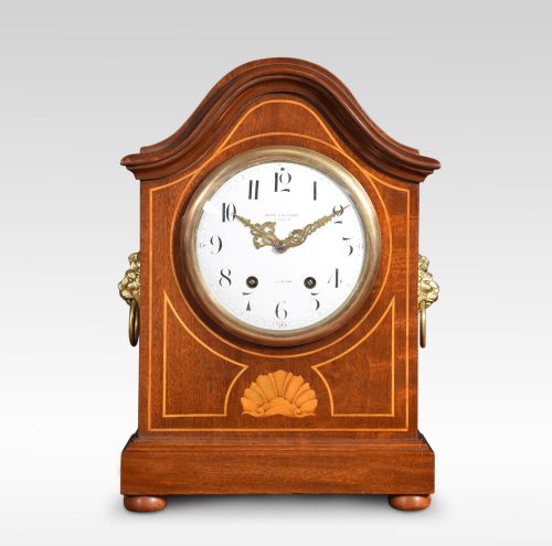 Large Edwardian Inlaid Mantle Clock
