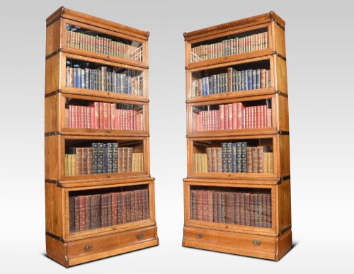 Pair of Oak Globe Wernicke Five Section Bookcases