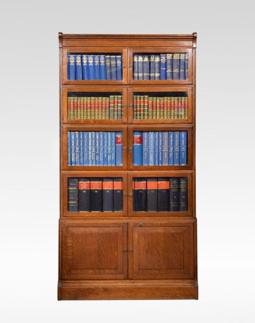 Oak Five Sectional Bookcases by Minty