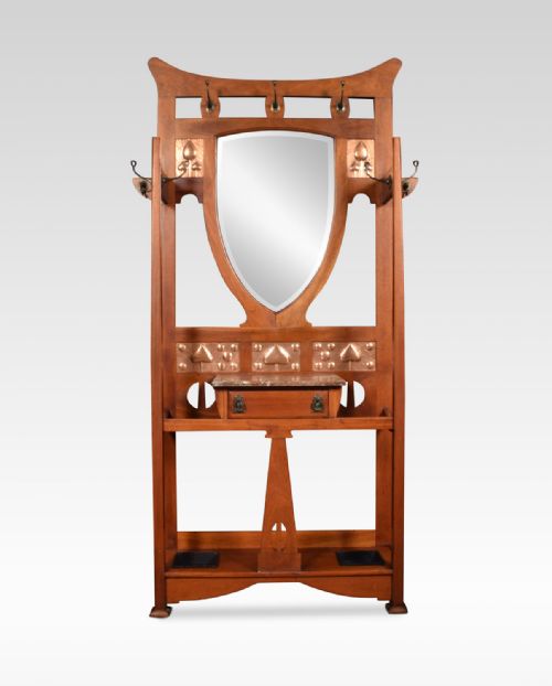 Arts and Crafts Mahogany Hall Stand