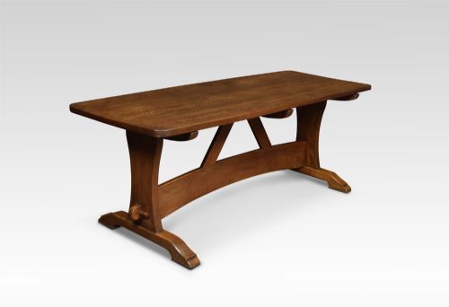 Large Oak Plank Top Refectory Table
