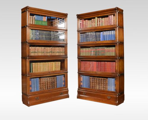 Pair of Oak Globe Wernicke Five Section Bookcases