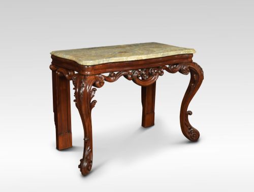 19th Century Serpentine Mahogany Console Table