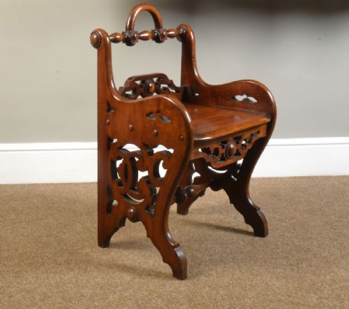 PAIR OF EARLY VICTORIAN MAHOGANY HALL CHAIRS IN THE MANNER OF RICHARD BRIDGENS - ADDITIONAL PHOTO 1
