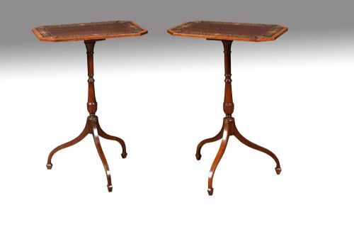 Pair of Sheraton Revival Lamp Tables