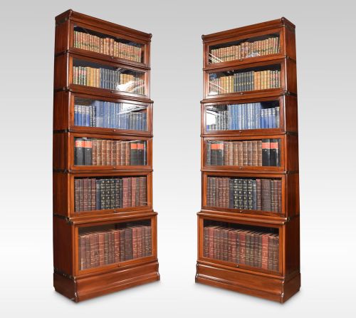 Pair of Mahogany Globe Wernicke Six Section Bookcases