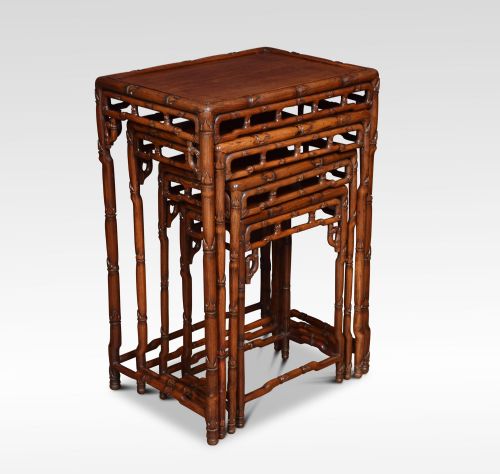 Nest of Four Chinese Rosewood Tables