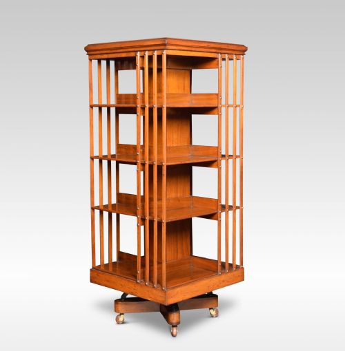 Large Walnut Revolving Bookcase