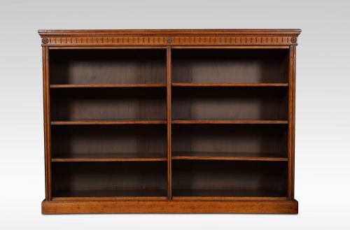 19th Century Walnut Open Bookcase