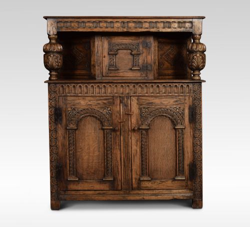 Carved Oak Court Cupboard
