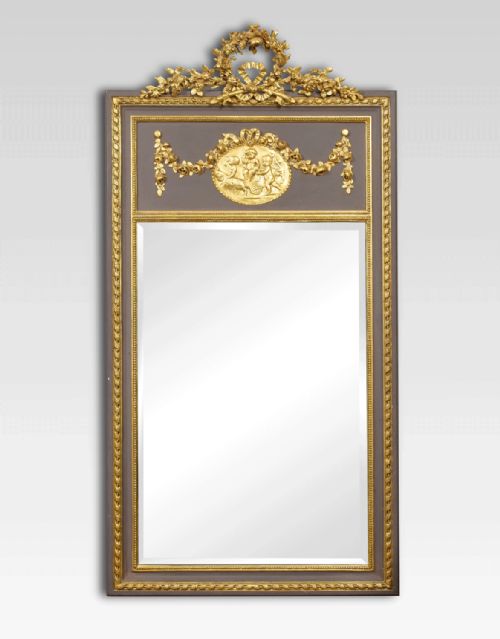 French Painted and Gilt Pier Mirror