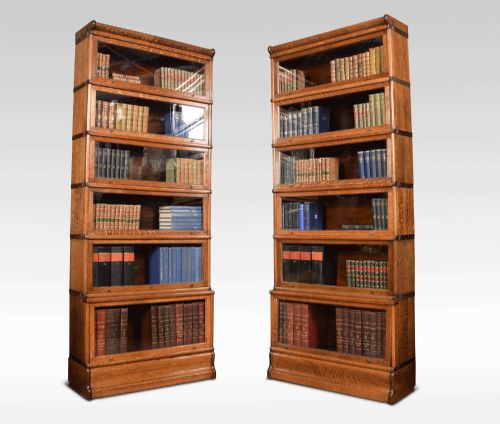 Pair of Oak Globe Wernicke Six Section Bookcases