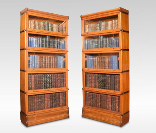 Pair of Oak Globe Wernicke Five Section Bookcases