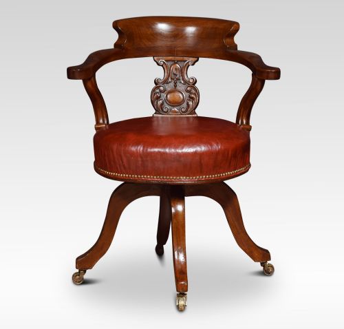 Mahogany Captains Office Chair
