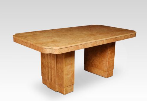 Art Deco Birdseye Maple Dining Table