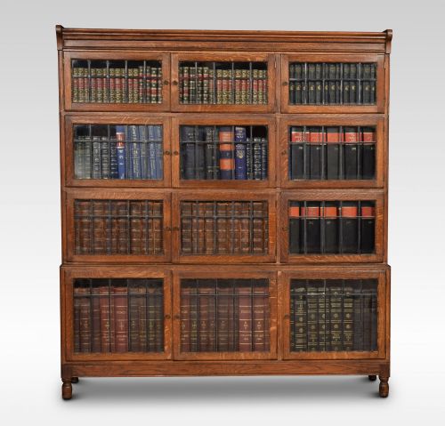 Large Oak Sectional Bookcase