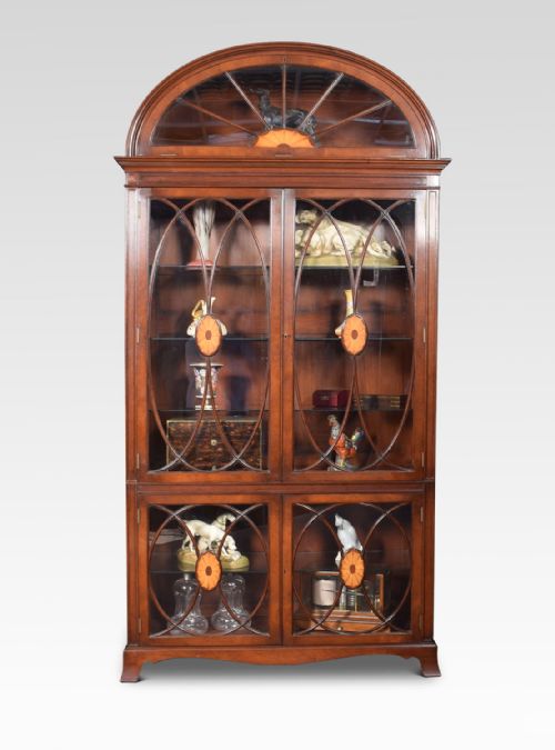 Mahogany Inlaid Dome Top Cabinet
