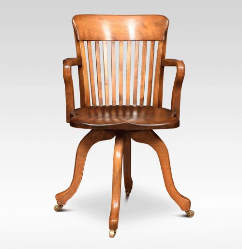Walnut Revolving Desk Chair
