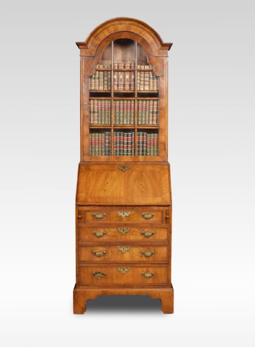 Walnut Bureau Bookcase of Small Proportions