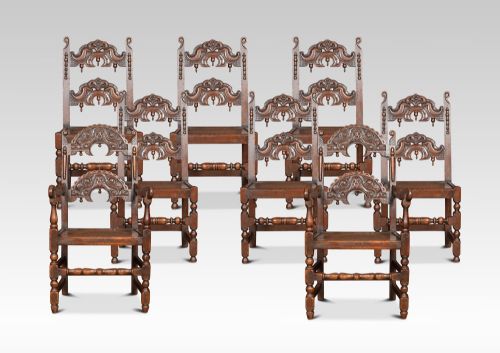 Set of Eight Oak Yorkshire Dining Chairs