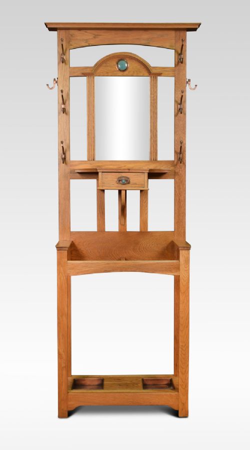 Oak Arts and Crafts Hall Stand