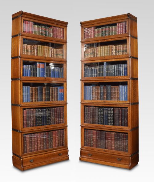Pair of Oak Globe Wernicke Six Section Bookcases