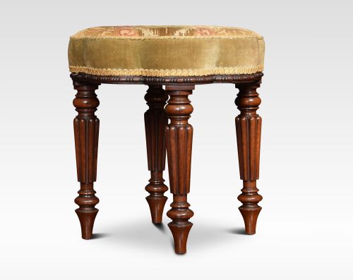 Regency Mahogany Framed Stool