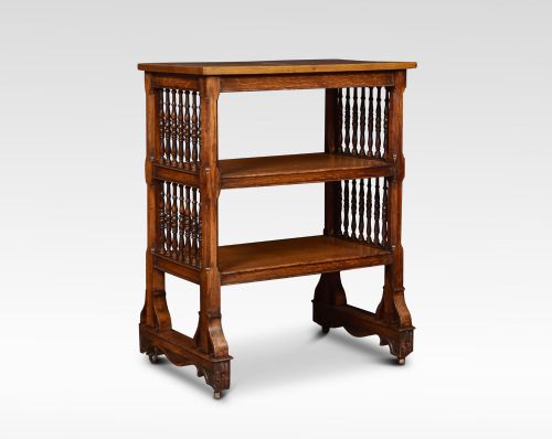 Gothic Revival Oak Book Table