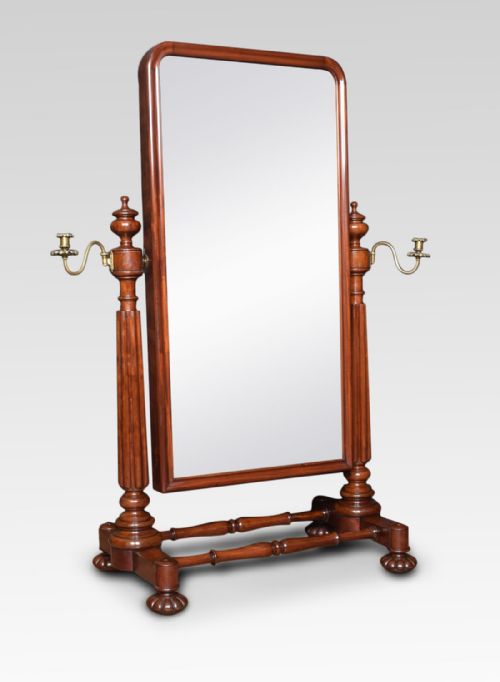 George IV Mahogany Cheval Dressing Mirror
