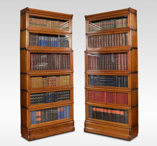 Pair of Oak Globe Wernicke Six Section Bookcases