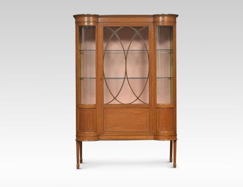 Edwardian Satinwood Inlaid Display Cabinet