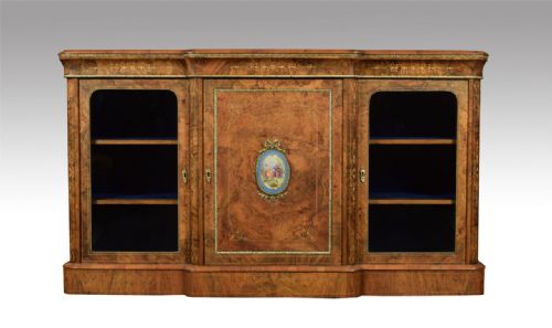 19th Century Figured Walnut Credenza