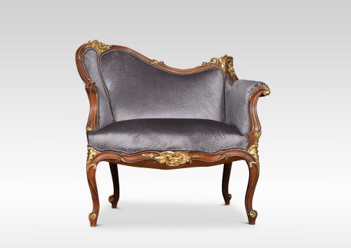 Louise XV Gilded Salon Chair