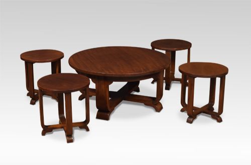 Set of Five Art Deco Circular Tables