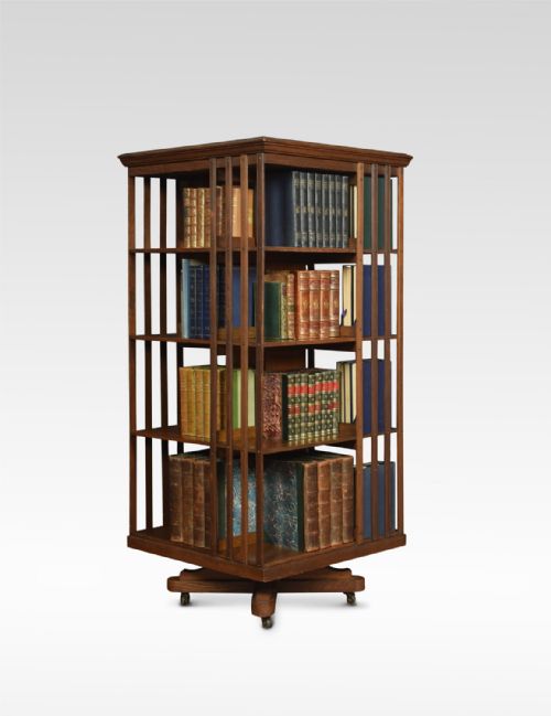Large Oak Revolving Bookcase