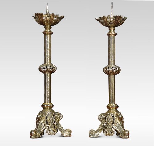 Pair of 19th Century Brass Candlesticks
