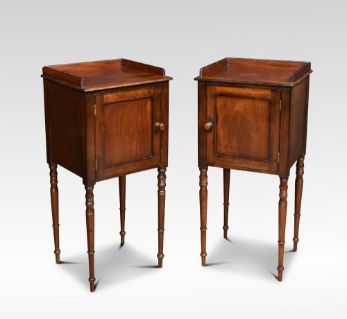 Pair of George III Style Mahogany Bedside Cupboards
