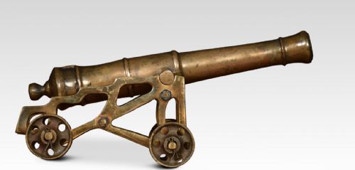 Early 19th Century Cast Brass Desk Cannon