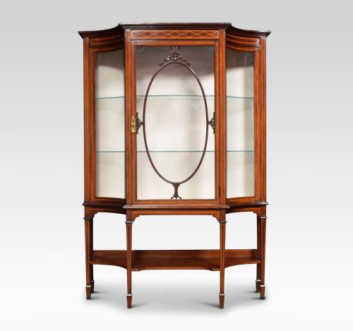 Edwardian Inlaid Mahogany Display Cabinet