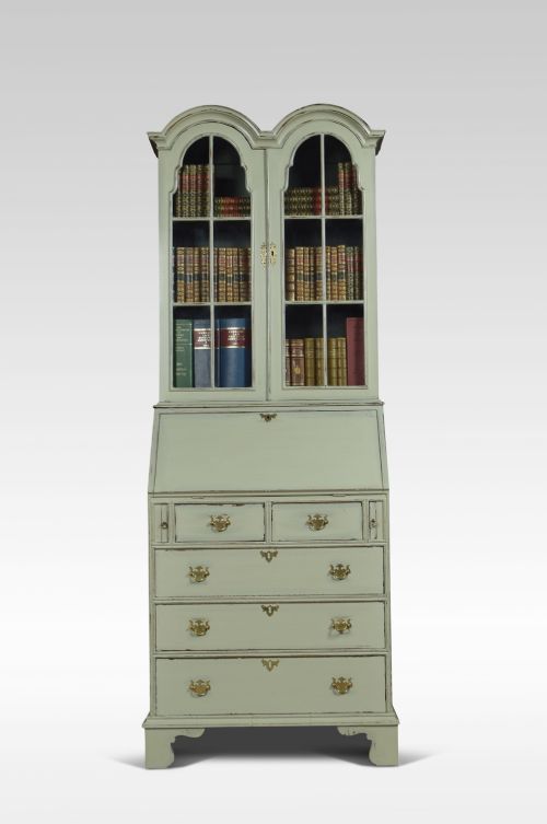 Painted Bureau Bookcase of Small Proportions
